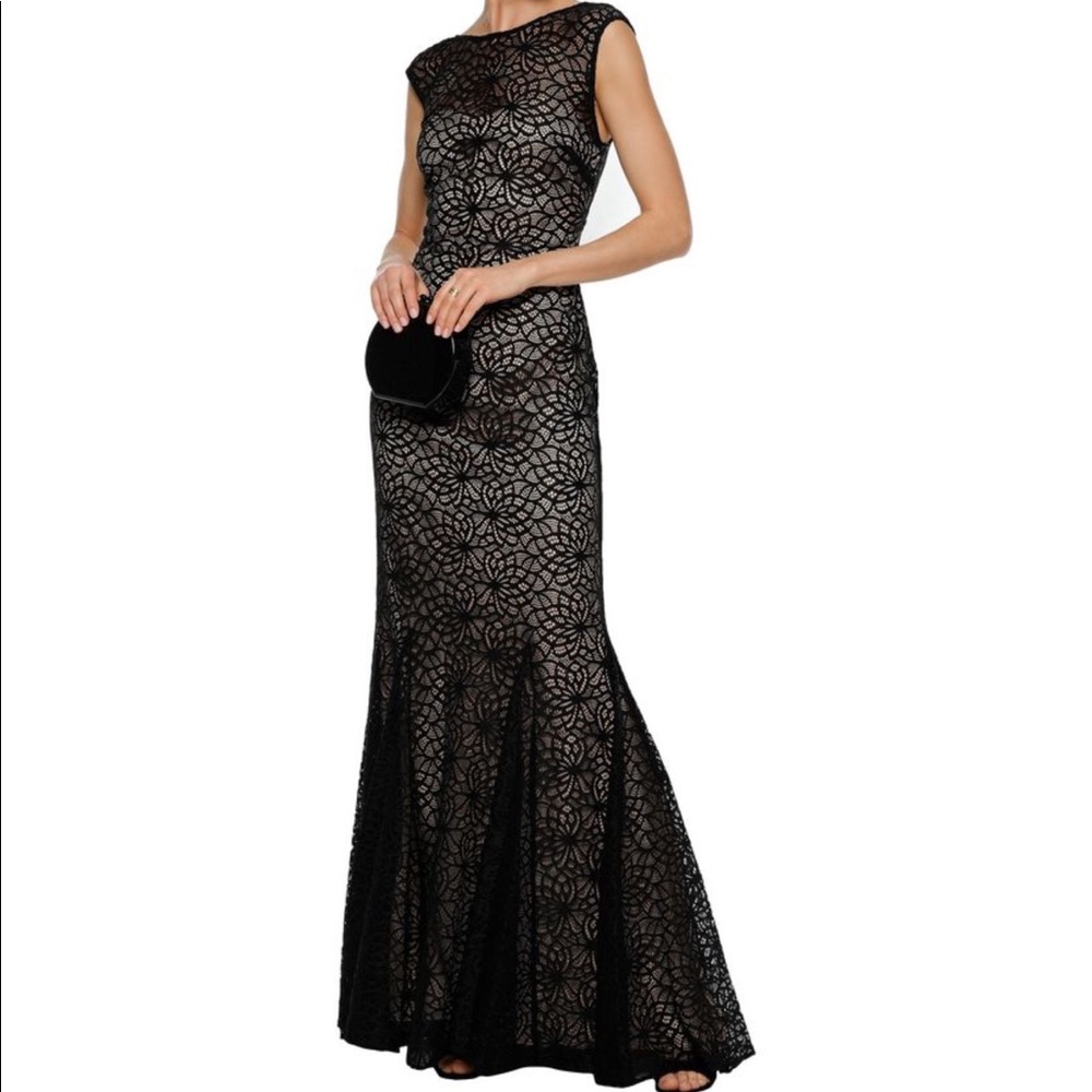Mikael Aghal Cutout guipure lace gown